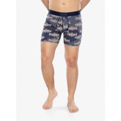 Bokserki termoaktywne męskie Saxx Quest 2.0 Boxer Fly. Niebieskie bielizna termoaktywna męska Saxx, m, bez wzorów, bez ramiączek, do biegania. Za 123.99 zł.