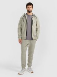 4F Spodnie dresowe joggery męskie - zielone XXL. Niebieskie spodnie dresowe męskie 4f, bez wzorów, z bawełny. Za 179.99 zł.