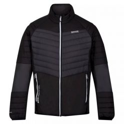 Softshell Męski Halton VI. Czarne kurtki softshell męskie Regatta, m, bez wzorów, z softshellu, bez kaptura, trekkingowe. Za 175.99 zł.