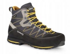 Buty trekkingowe męskie Aku M'S TREKKER LITE III WIDE GTX, anthracite/ mustard, 47. Żółte buty trekkingowe męskie Aku, bez wzorów, bez zapięcia. Za 687.87 zł.