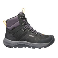 Buty trekkingowe męskie KEEN Revel IV Mid Polar. Czarne buty trekkingowe męskie Keen, bez wzorów, z polaru, bez zapięcia, trekkingowe. Za 617.70 zł.