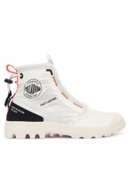 Palladium Trapery Pampa Travel Lite Rs 79104-181-M Biały. Białe buty zimowe męskie Palladium, bez wzorów, z materiału, bez obcasa, bez zapięcia. Za 299.99 zł.