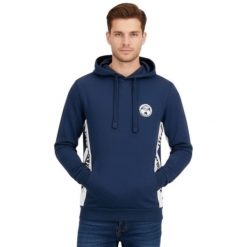 Bluza turystyczna męska Napapijri Bilo. Niebieskie bluzy z kapturem męskie Napapijri, m, bez wzorów, z bawełny, z kapturem. W wyprzedaży za 364.00 zł.