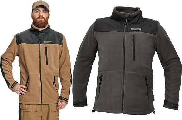 CERVA NARELLAN KURTKA POLAROWA - męska kurtka zapinana na zamek z wysokiej jakości polaru - pomarańczowy L. Brązowe kurtki męskie CERVA, l, bez wzorów, z polaru, bez ramiączek, bez kaptura. Za 57.79 zł.