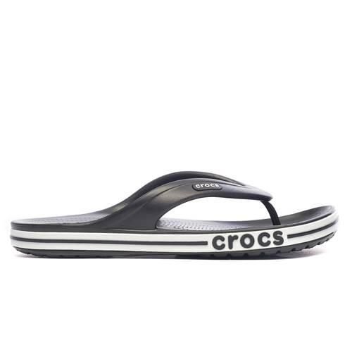 Japonki męskie Crocs Bayaband Flip. Czarne klapki i japonki męskie Crocs, bez wzorów, z materiału. Za 139.00 zł.