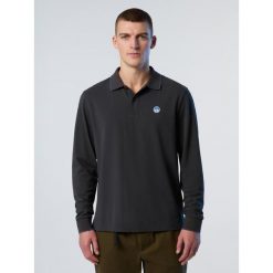 NORTH SAILS POLO LONG SLEEVE Szary. Szare koszulki polo męskie North Sails, bez wzorów, z tkaniny, sportowe, bez kołnierzyka, bez ramiączek. Za 341.86 zł.