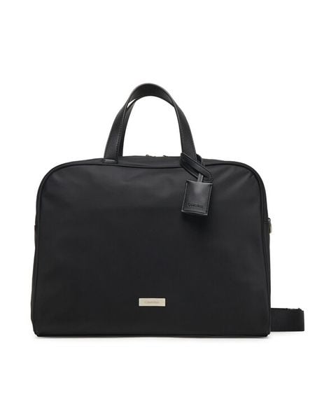 Calvin Klein Torba na laptopa Sleek Large Commuter LV04D3144G Czarny. Czarne torby na laptopa męskie Calvin Klein, bez wzorów, z materiału. Za 429.99 zł.