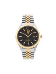 U.S. Polo Assn. Zegarek USP7239BK Srebrny. Szare, analogowe zegarki męskie U.S. Polo Assn., z tworzywa sztucznego, metalowe. Za 869.99 zł.