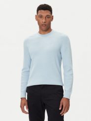 Calvin Klein Sweter LV04LB327G Błękitny Regular Fit. Niebieskie kardigany męskie Calvin Klein, m, bez wzorów, z bawełny, bez ramiączek. Za 409.99 zł.