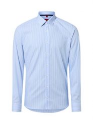 Finshley & Harding Koszula męska Mężczyźni Slim Fit Bawełna niebieski w paski, 45. Niebieskie koszule męskie Finshley & Harding, m, bez wzorów, z bawełny, bez kołnierzyka, bez ramiączek. Za 199.95 zł.