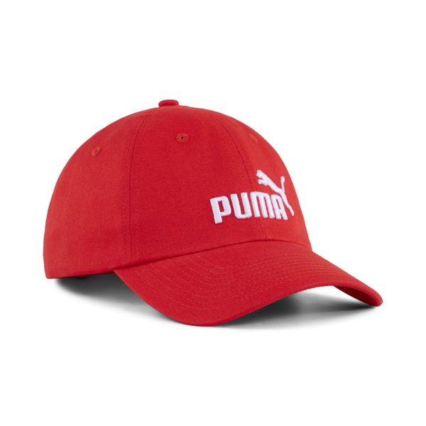 Czapka z daszkiem z logo No. 1 ESS PUMA. Czerwone czapki męskie Puma, bez wzorów, sportowe. Za 69.00 zł.