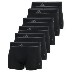 Bokserki Active Micro Flex Eco 6 pak. Czarne bokserki męskie ADIDAS, l, bez wzorów, z elastanu. Za 358.00 zł.