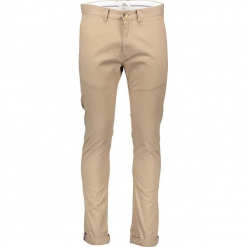 Spodnie chino - Skonny fit - w kolorze beżowym. Brązowe eleganckie spodnie męskie Ben Sherman, w paski, z materiału. W wyprzedaży za 173.95 zł.