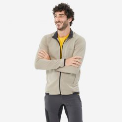 Polar turystyczny męski Quechua MH500 zamek. Brązowe bluzy z polaru męskie QUECHUA, l, bez wzorów, z elastanu, sportowe, bez ramiączek, bez kaptura. Za 139.99 zł.
