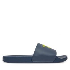 Klapki Guess. Niebieskie klapki i japonki męskie Guess, z aplikacjami. Za 109.99 zł.