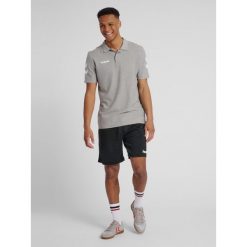 Koszulka tenisowa polo męska Hummel Go Cotton Polo. Szare koszulki polo męskie HUMMEL, m, bez wzorów, sportowe, bez kołnierzyka, bez ramiączek. Za 99.00 zł.