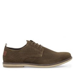 Półbuty Sergio Bardi. Brązowe codzienne półbuty męskie Sergio Bardi, bez wzorów, bez obcasa, bez zapięcia. Za 229.99 zł.