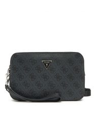 Guess Saszetka PMMILO P5245 Czarny. Czarne saszetki męskie Guess, z aplikacjami, ze skóry. Za 239.99 zł.