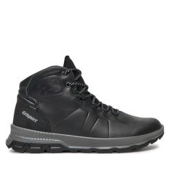 Trekkingi Grisport. Czarne buty trekkingowe męskie Grisport, bez wzorów, sportowe, bez obcasa, bez zapięcia. Za 329.99 zł.