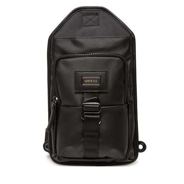 Plecak Guess. Czarne plecaki męskie Guess, z aplikacjami. Za 159.99 zł.