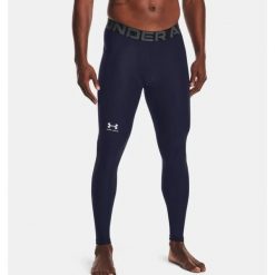Legginsy szybkoschnące męskie Under Armour HG Armour Leggings. Niebieskie legginsy męskie Under Armour, m, bez wzorów, do biegania. Za 129.99 zł.
