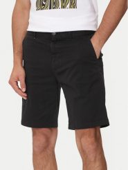 Boss Szorty materiałowe Chino-Slim 50513026 Czarny Slim Fit. Czarne szorty męskie Boss, bez wzorów, z bawełny. Za 409.99 zł.