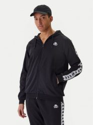 Kappa Bluza Banda Zamin 3 331U3ZW Czarny Regular Fit. Czarne bluzy rozpinane męskie Kappa, l, bez wzorów, z bawełny, bez ramiączek, bez kaptura. Za 229.99 zł.