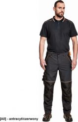 CERVA KNOXFIELD - koszulka polo - antracyt/czerwony XS. Czerwone koszulki polo męskie CERVA, m, bez wzorów, bez kołnierzyka, bez ramiączek. Za 16.45 zł.