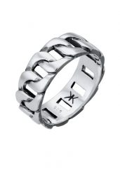 KUZZOI Męski Massive Trend Cool Oxidized w srebra próby 925 Pierścionki 1 ct Męskie. Szare biżuteria dla mężczyzn KUZZOI, z materiału, srebrne. Za 249.89 zł.