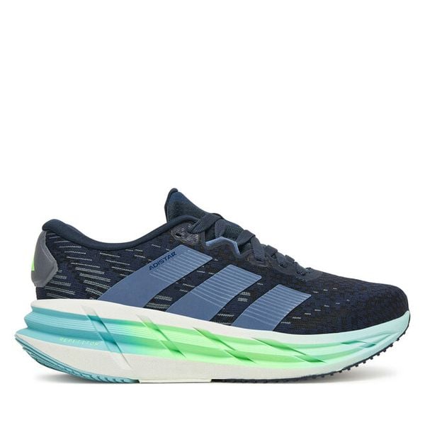 Buty do biegania adidas. Niebieskie buty do biegania męskie ADIDAS, bez wzorów, bez zapięcia, do biegania. Za 409.99 zł.