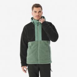Polar turystyczny męski Quechua SH900 Warm. Czarne bluzy z polaru męskie QUECHUA, m, bez wzorów, z polaru, sportowe, bez ramiączek, bez kaptura. Za 239.99 zł.