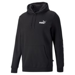 Bluza sportowa męska Puma ESS+ TAPE. Czarne bluzy nierozpinane męskie Puma, m, bez wzorów, z dresówki, casualowe, bez ramiączek, bez kaptura. Za 247.00 zł.
