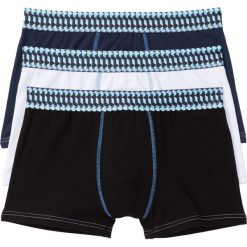 Bokserki (3 pary) bonprix niebiesko - biały. Bokserki męskie marki bonprix. Za 50.97 zł.