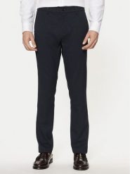 Tom Tailor Chinosy 1044345 Granatowy Slim Fit. Niebieskie eleganckie spodnie męskie Tom Tailor, bez wzorów, z syntetyku. Za 159.99 zł.