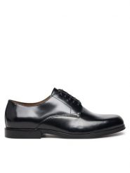 Calvin Klein Półbuty HM0HM01831 Czarny. Czarne eleganckie półbuty męskie Calvin Klein, z lakierowanej skóry, wizytowe, bez obcasa, bez zapięcia. Za 539.99 zł.