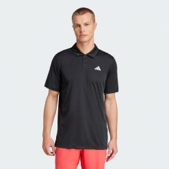 Koszulka Club Tennis Polo. Czarne koszulki polo męskie ADIDAS, l, bez wzorów, z dzianiny, sportowe, bez kołnierzyka, bez ramiączek. Za 179.00 zł.