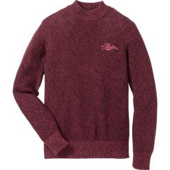Sweter ze stójką Regular Fit bonprix czerwony rubinowy melanż. Swetry męskie marki bonprix. Za 49.99 zł.