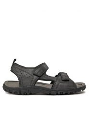 Geox Sandały Uomo Sandal Strada U4524B 000ME C9999 Czarny. Czarne sandały męskie Geox, ze skóry, bez zapięcia. Za 379.99 zł.
