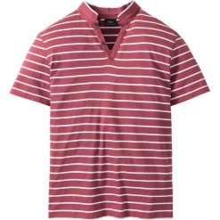 Shirt polo z dekoltem henley i stójką Regular Fit bonprix jeżynowy w paski. Koszulki polo męskie marki 4f. Za 37.99 zł.