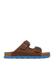 Rieker Klapki CEO-21190-28 Brązowy. Brązowe klapki i japonki męskie Rieker, bez wzorów, z nubiku. Za 359.99 zł.