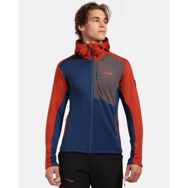 Męska bluza polarowa Kilpi SEVELEN-M. Niebieskie bluzy z kapturem męskie Kilpi, l, bez wzorów, z polaru, z kapturem. Za 292.95 zł.
