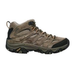 Buty trekkingowe męskie Merrell Moab 3 Gtx Gore-tex. Brązowe buty trekkingowe męskie Merrell, bez wzorów, z gore-texu, sportowe, bez obcasa, bez zapięcia. Za 702.15 zł.
