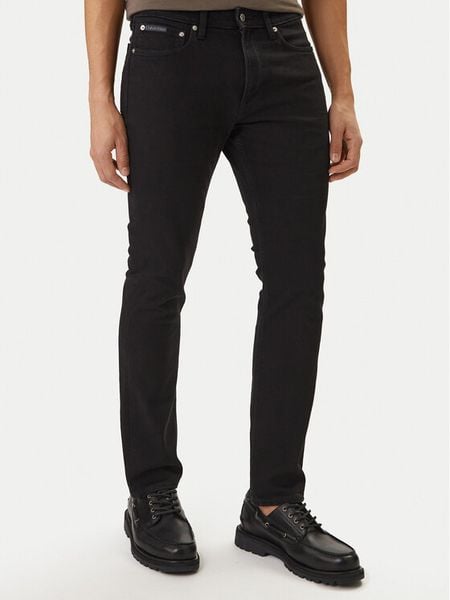 Calvin Klein Jeans Jeansy LV04RF925G Czarny Slim Fit. Czarne jeansy męskie Calvin Klein Jeans, bez wzorów, z bawełny. Za 409.99 zł.