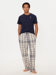 Polo Ralph Lauren Piżama 714931645003 Granatowy Regular Fit. Niebieskie piżamy męskie Polo Ralph Lauren, m, bez wzorów, z bawełny, bez kołnierzyka, bez ramiączek. Za 459.99 zł.