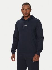 EA7 Emporio Armani Bluza 8NPM32 PJVRZ 0562 Granatowy Regular Fit. Niebieskie bluzy nierozpinane męskie EA7 Emporio Armani, m, bez wzorów, z bawełny, bez ramiączek, bez kaptura. Za 309.99 zł.