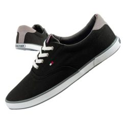 Buty sportowe trampki do chodzenia męskie Tommy Hilfiger. Czarne trampki męskie Tommy Hilfiger, bez wzorów, sportowe, bez zapięcia. Za 157.87 zł.