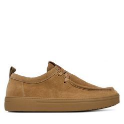 Półbuty Tommy Hilfiger. Brązowe codzienne półbuty męskie Tommy Hilfiger, bez wzorów, bez obcasa, bez zapięcia. Za 359.99 zł.
