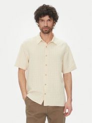 Jack & Jones Koszula Dobby 12277184 Beżowy Relaxed Fit. Brązowe koszule męskie Jack & Jones, m, bez wzorów, z bawełny, bez kołnierzyka, bez ramiączek. Za 109.99 zł.