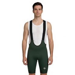 Spodenki rowerowe kolarki męskie. Zielone szorty sportowe męskie C-LAB, bez wzorów, ze skóry, sportowe. W wyprzedaży za 596.25 zł.