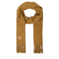 Szalik Guess. Brązowe szaliki męskie Guess, z aplikacjami. Za 239.99 zł.